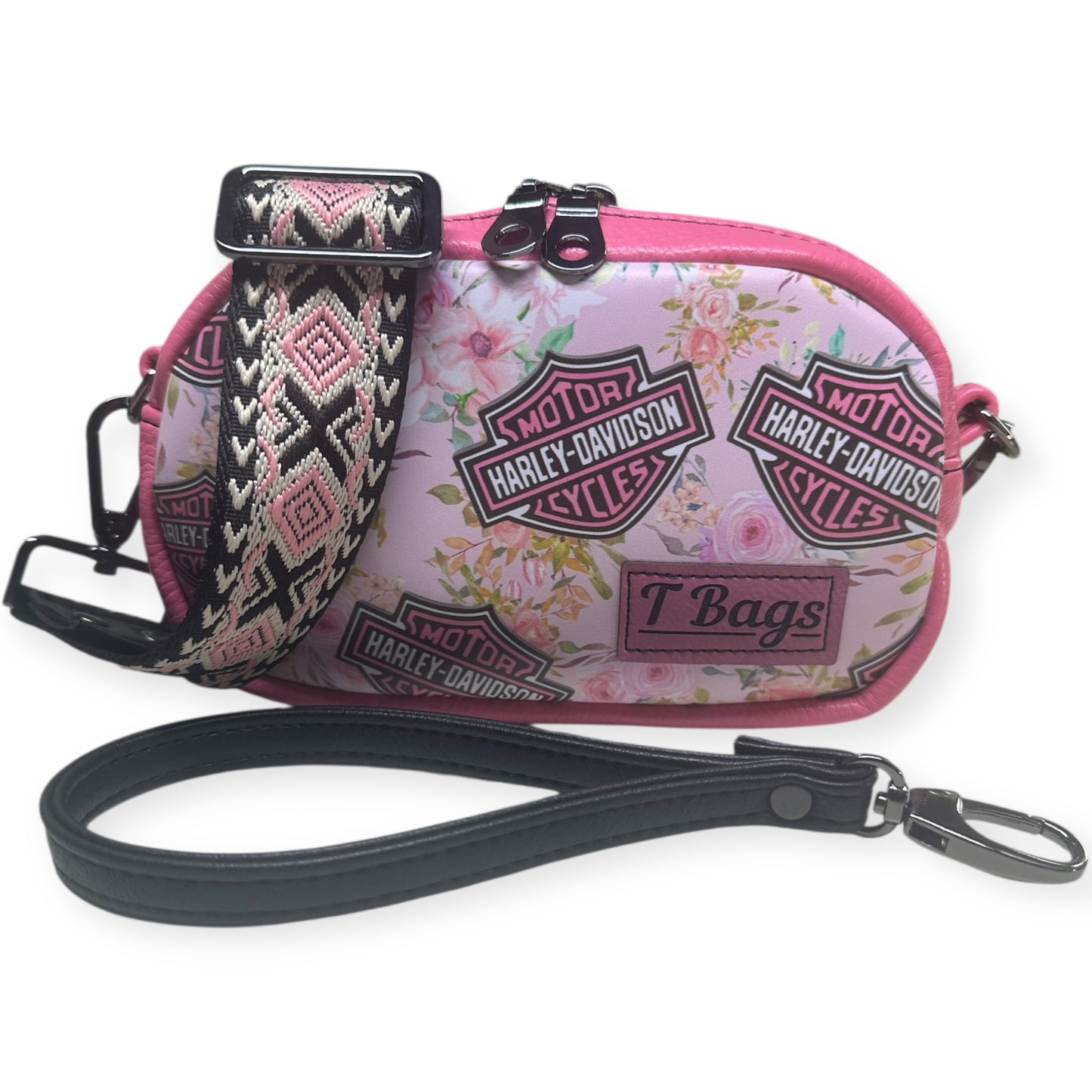 Pink/Black Harley Davidson Tiny Cata Crossbody