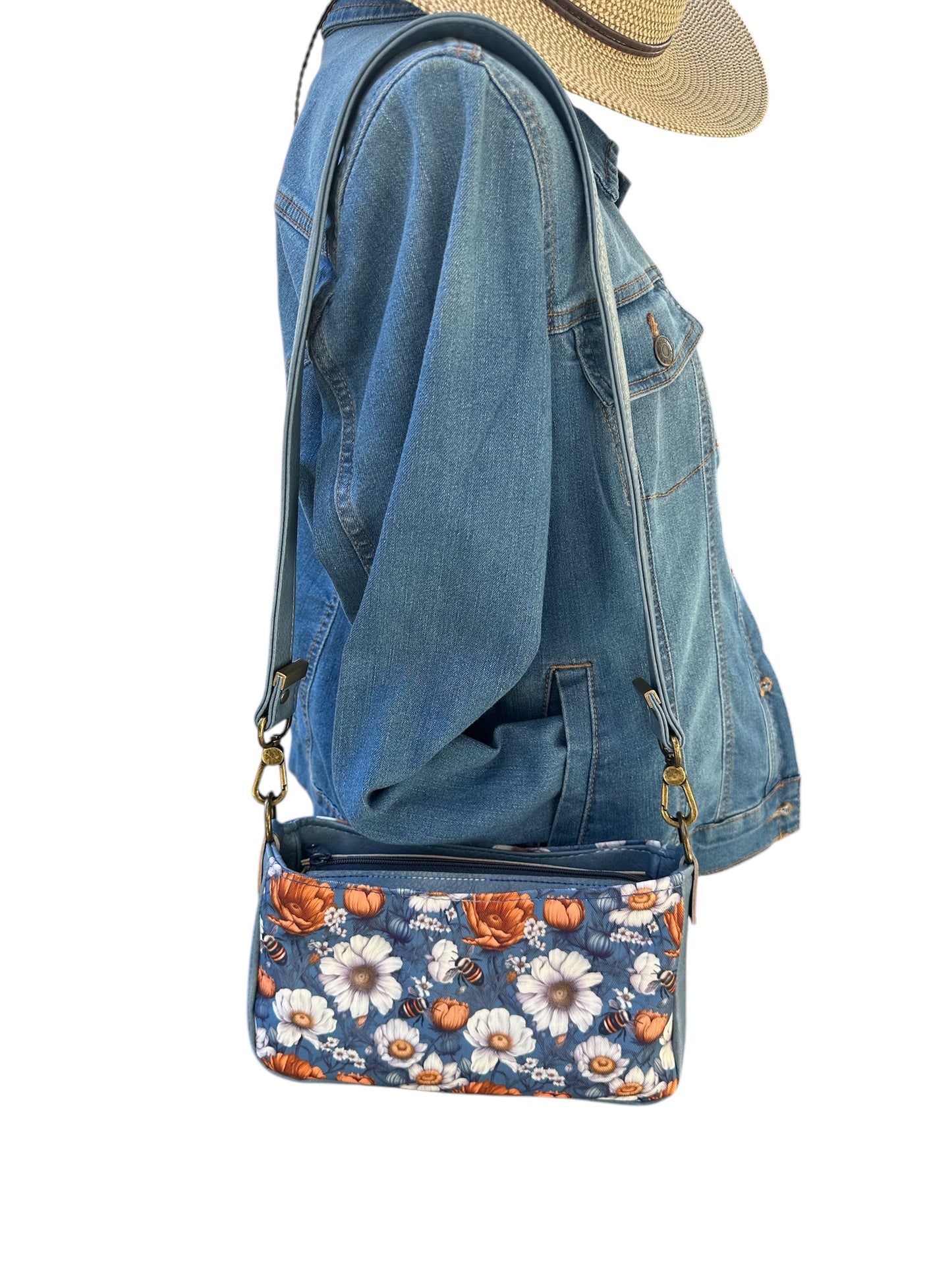 Bumble Bees and Flowers Aries Crossbody