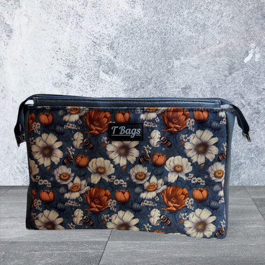 Bumblebees and Daisies Plover Pouch Cosmetic Bag