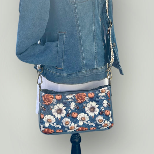 Bumble Bees and Flowers Aries Crossbody