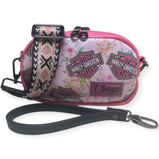 Pink/Black Harley Davidson Tiny Cata Crossbody